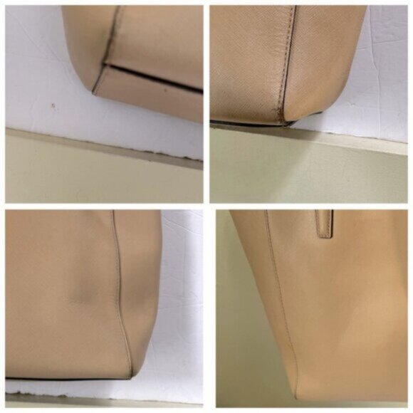 Coach Madison East West Saffiano Leather Tote Shoulder Bag Shopper Tan Neutral - Picture 9 of 15